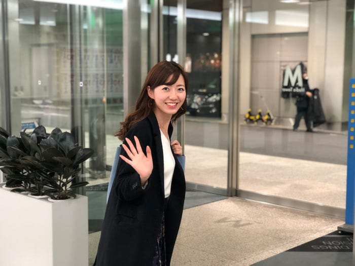 お疲れ様でした!/内田嶺衣奈アナウンサー(提供写真)