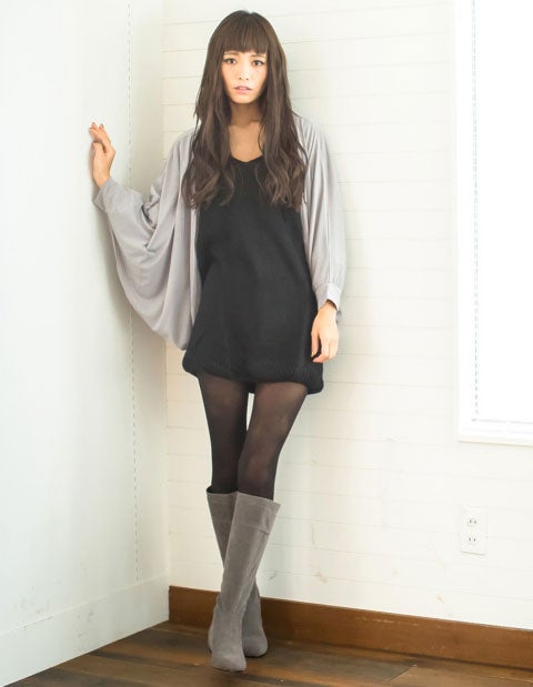 インヒールフェイクスエードロングブーツ「Re:EDIT by GALSTAR」3,998円（税込）／画像提供：Re:EDIT by GALSTAR