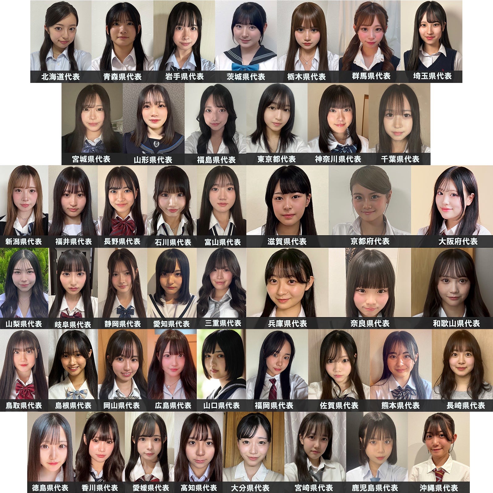 「女子高生ミスコン2025」都道府県別“一番かわいい女子高生”発表 セミファイナリスト132人決定