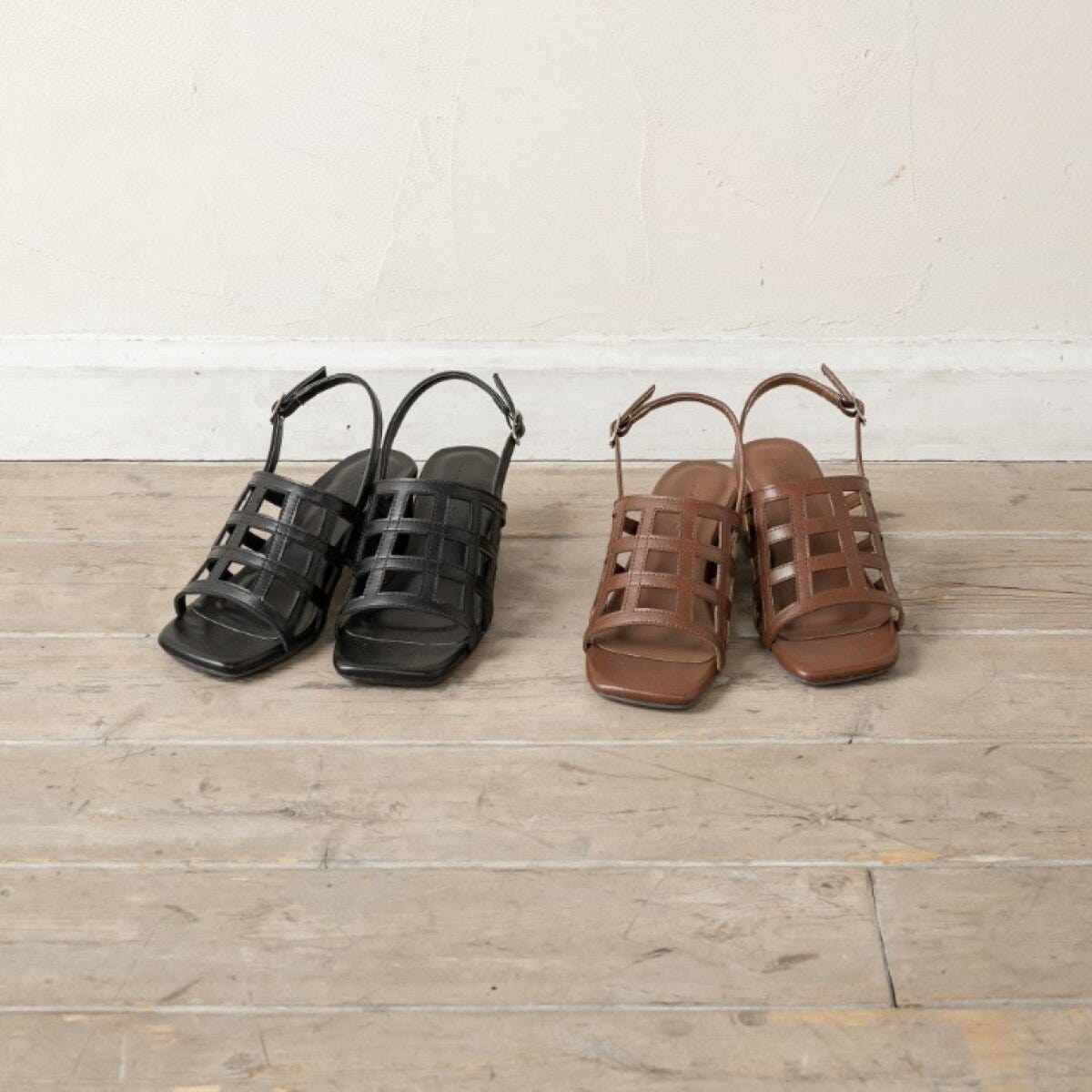 2026春夏しまむら大人女性おすすめ格子ヒールサンダル