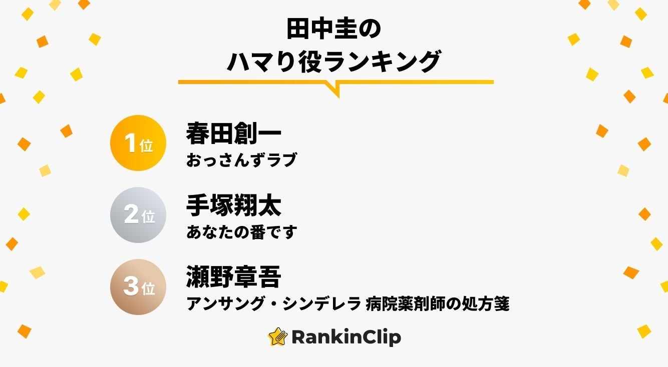 田中圭のハマり役ランキング