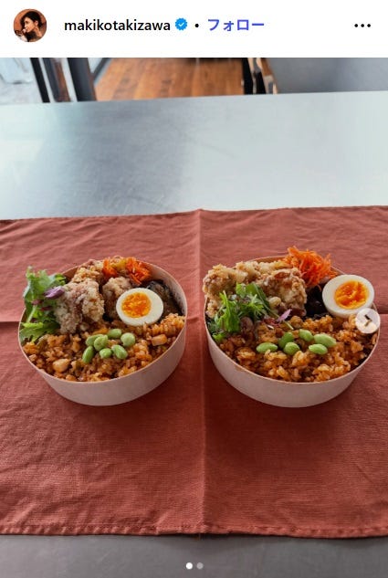 滝沢眞規子Instagramより