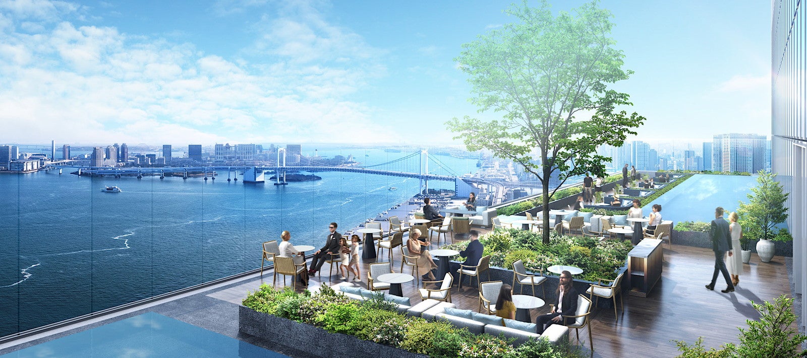 「フェアモント東京」35階の屋外テラス イメージ／フェアモント東京／提供画像