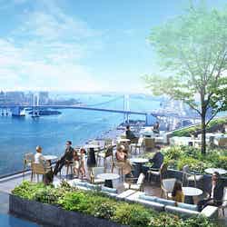 「フェアモント東京」35階の屋外テラス イメージ/フェアモント東京/提供画像