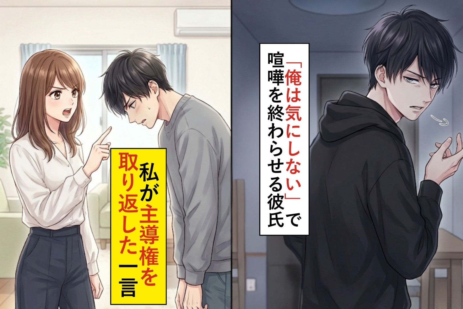 「俺は気にしない」で喧嘩を終わらせる彼氏→私が主導権を取り返した一言