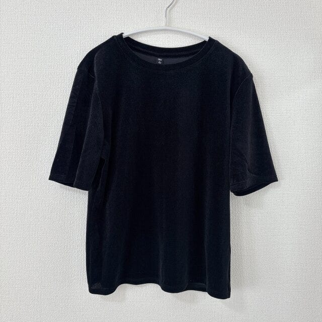 GU　シアーベロアT　BLACK