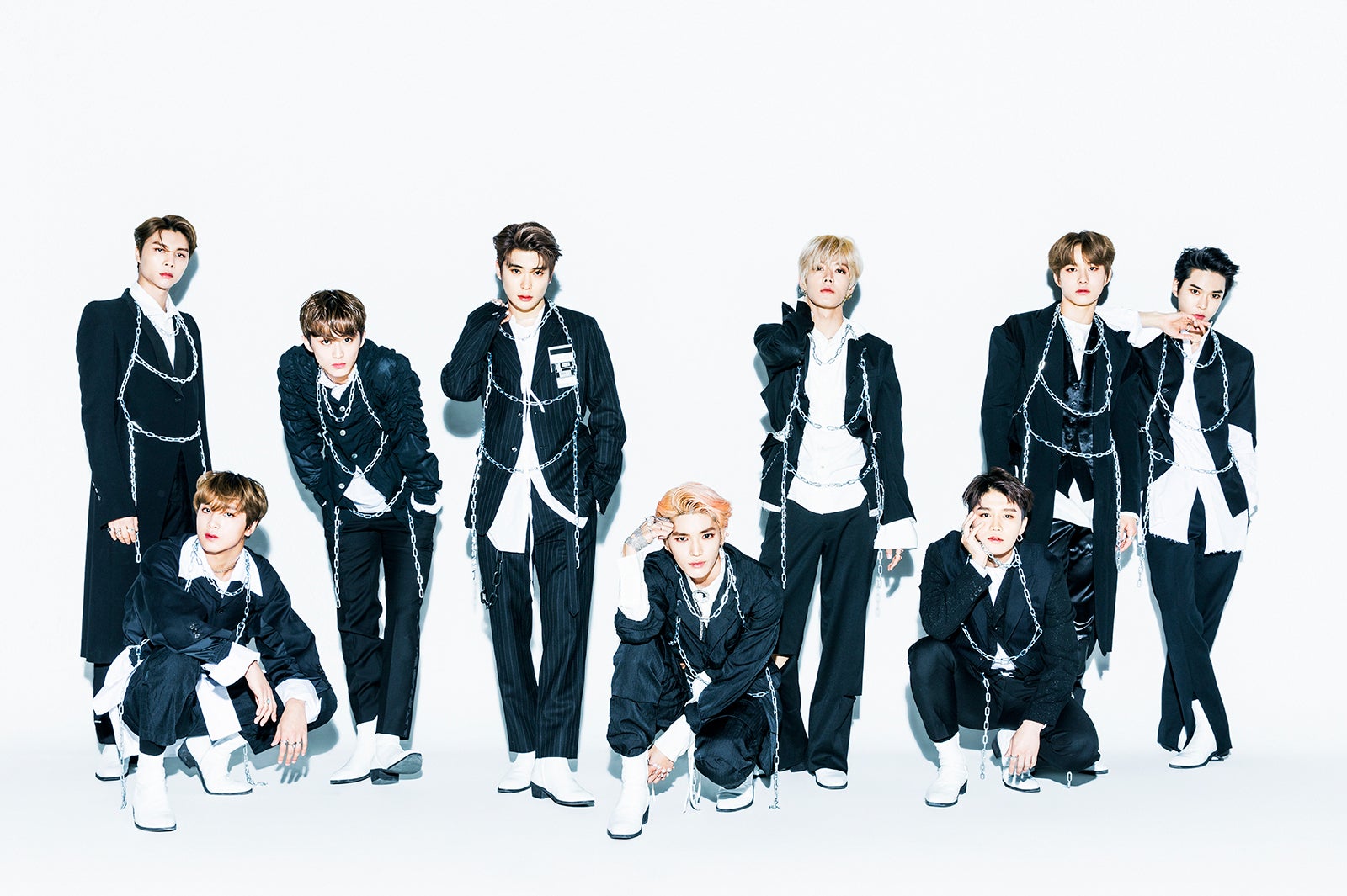 NCT 127（左から：ジャニー、マーク、ヘチャン、テヨン、ジェヒョン、テイル、ジョンウ、ユウタ、ドヨン）（提供写真）