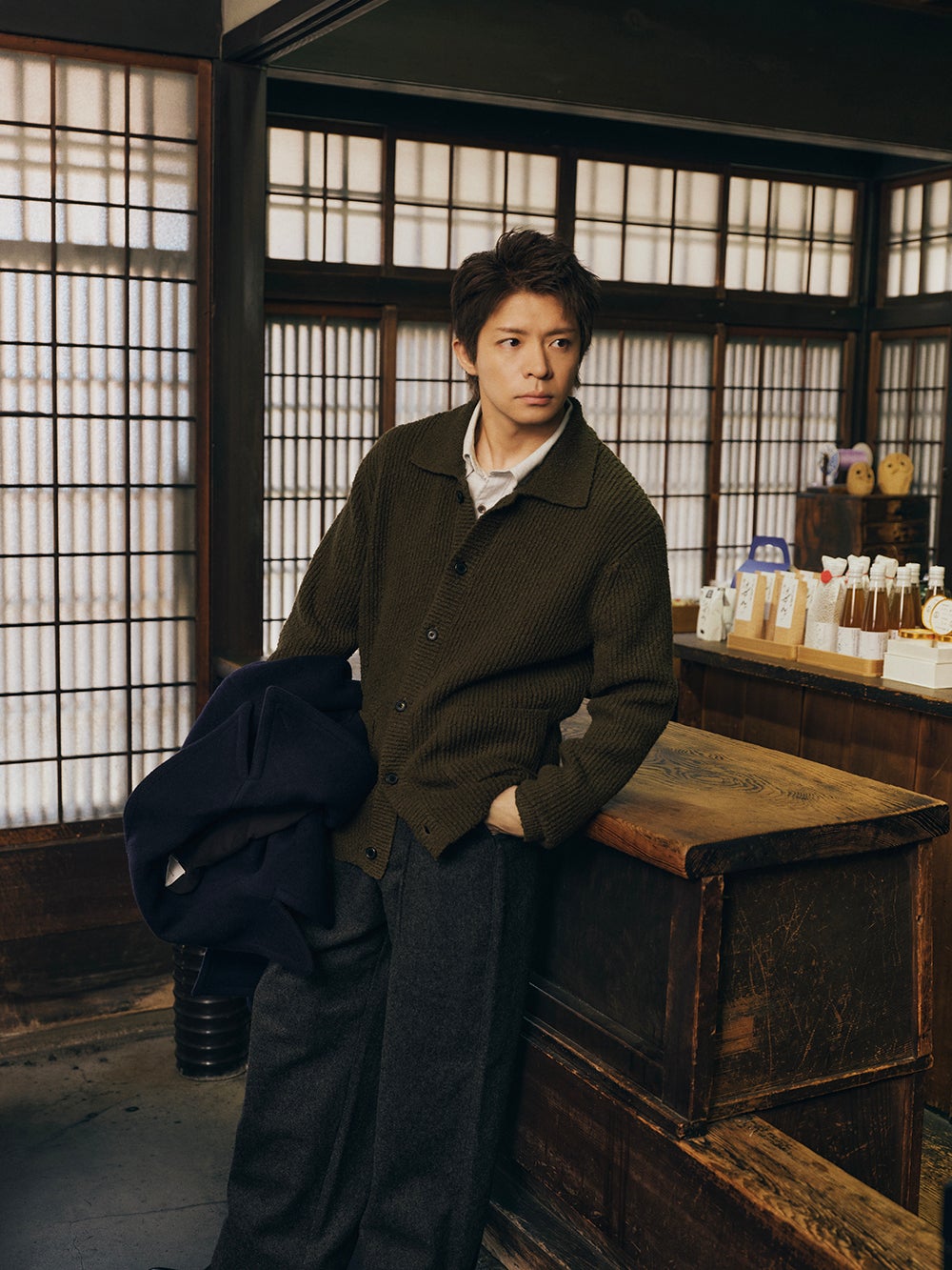 BANANA REPUBLICウールシルクポケットチーフ 岸優太 BANANA REPUBLIC