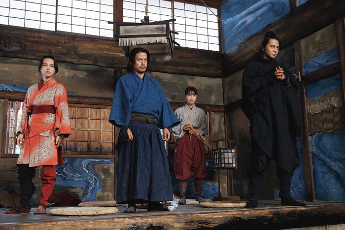 清原果耶、岡田准一、藤崎ゆみあ、東出昌大「イクサガミ」場面写真/Netflixシリーズ「イクサガミ」2025年11月13日世界独占配信(提供写真)