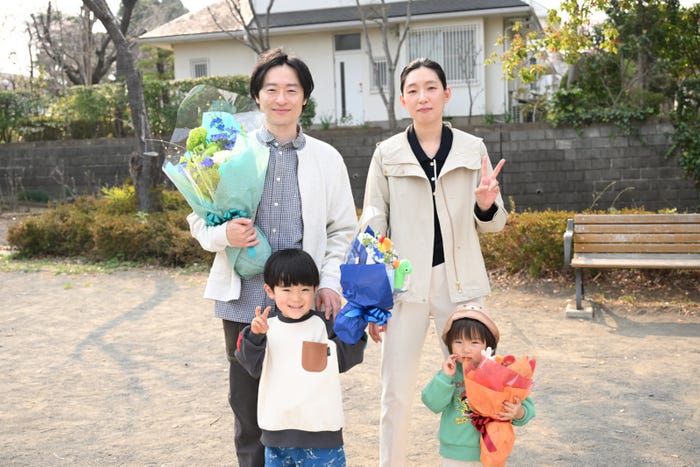 (左から時計回りに)川西賢志郎、江口のりこ、吉玉帆花、寿昌磨(C)TBS