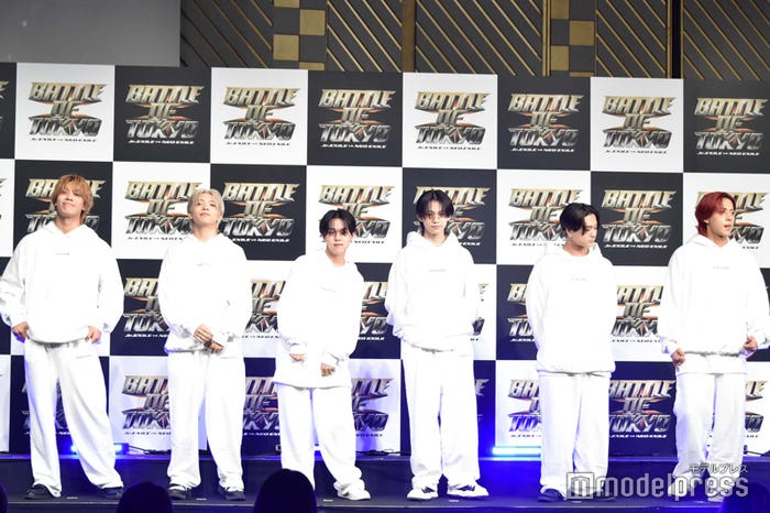 (左から)岩城星那、山田晃大、百田隼麻、難波碧空、岡尾真虎、中村竜大/LIL LEAGUE(C)モデルプレス