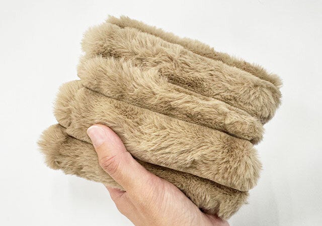 スヌード（エコファー、ポコポコストライプ）　コンパクト