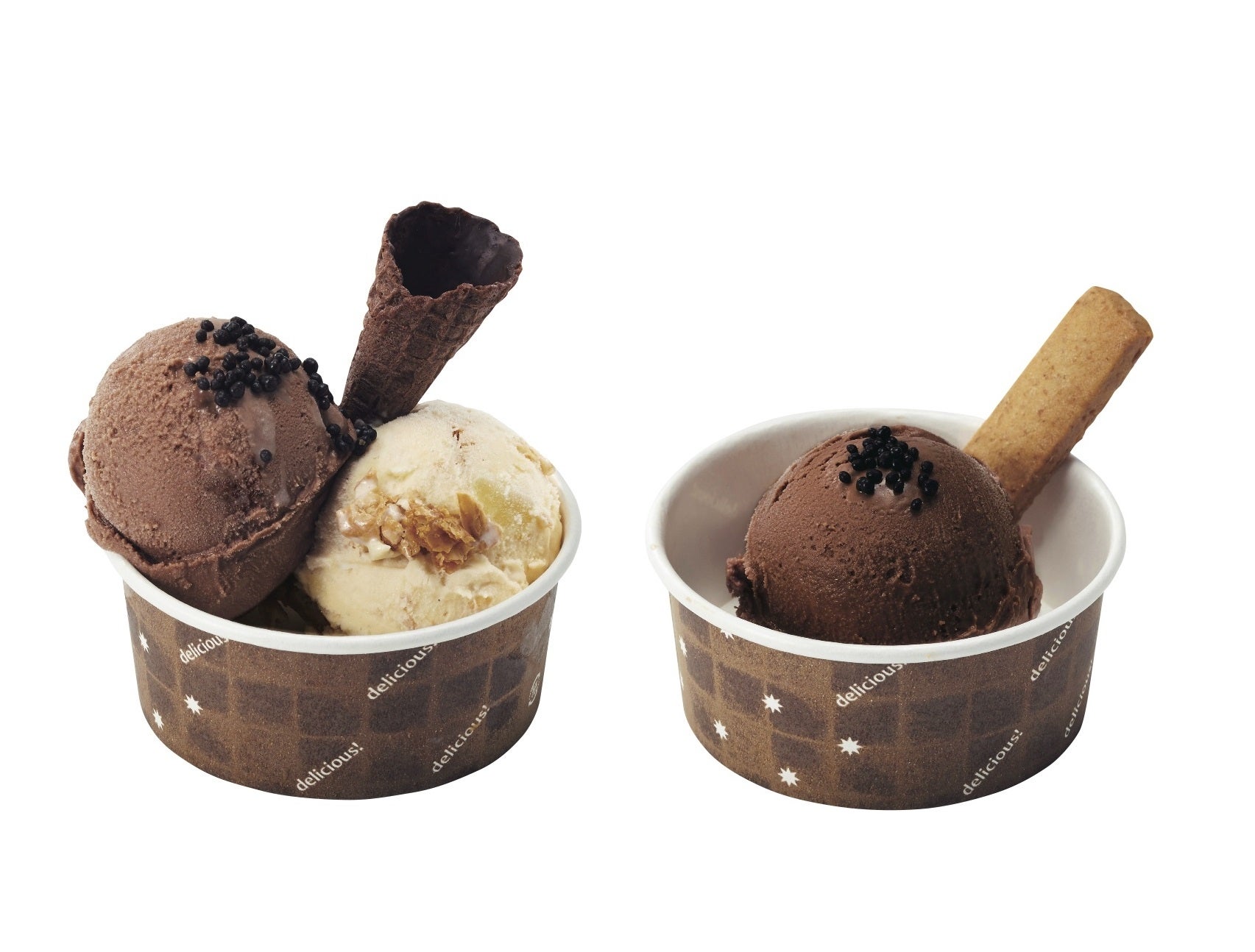 （左）クレーム グラッセ ショコラ アップルパイ×ビター681円（右）クレーム グラッセ ショコラ461円 ※日替わり・数量限定／画像提供：三越伊勢丹ホールディングス