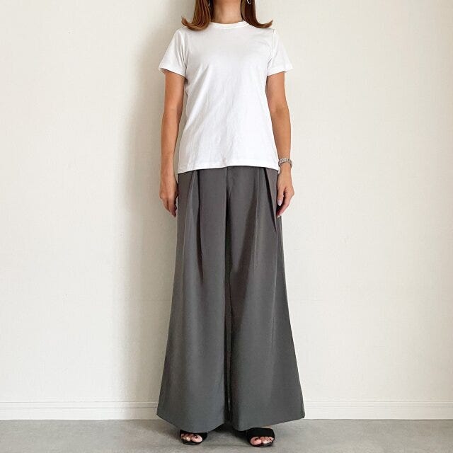 ワイドパンツコーデ