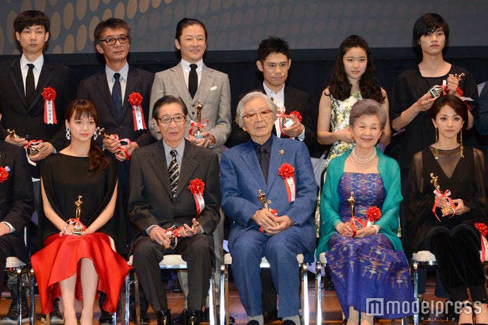 (上段左から)松永大司監督、成島出監督、浅野忠信、伊藤淳史、藤野涼子、板垣瑞生/(前列左から)多部未華子、浜田光夫、山田洋次監督、草村礼子、満島ひかり(C)モデルプレス