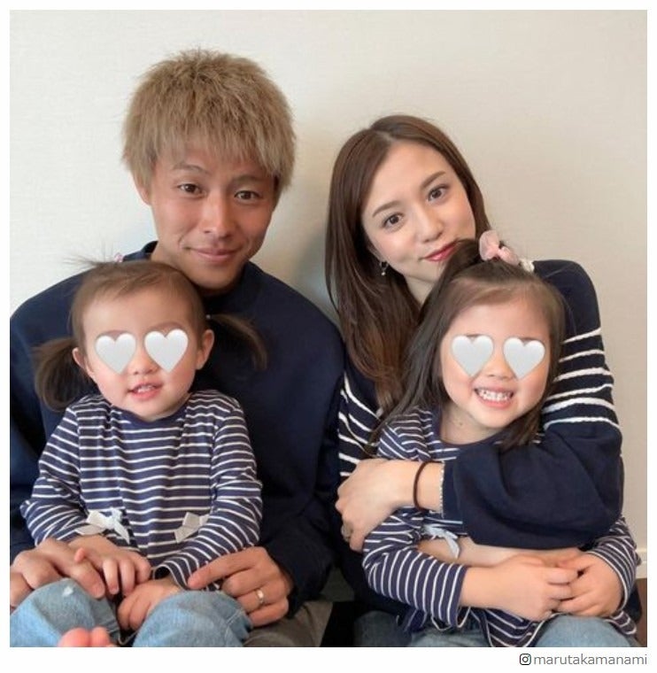 丸高愛実、夫・柿谷曜一朗選手と徳島に移住報告 娘たちとの家族ショット公開