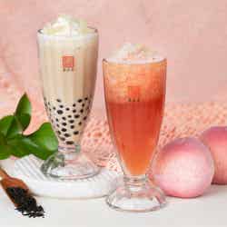 「白桃ベリージャスミンティー」「タピオカ白桃ミルクティー」/画像提供:春水堂