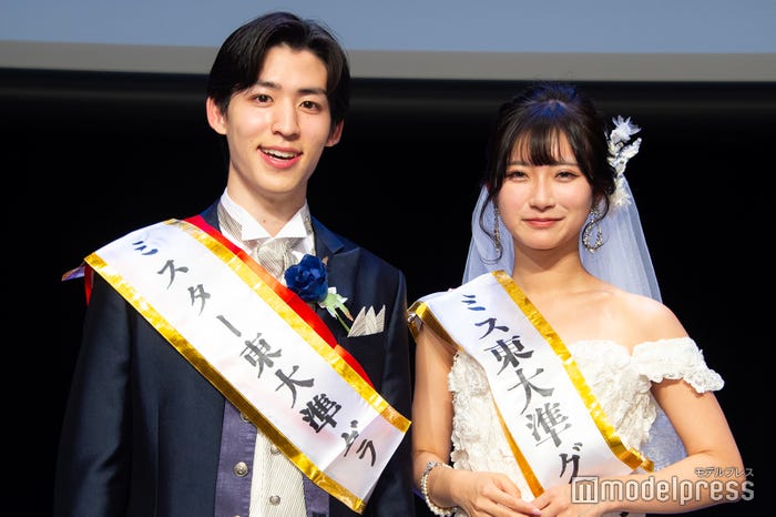 「ミスター東大2024」準グランプリ・高本英熙さん、「ミス東大2024」準グランプリ・石垣心さん(C)モデルプレス