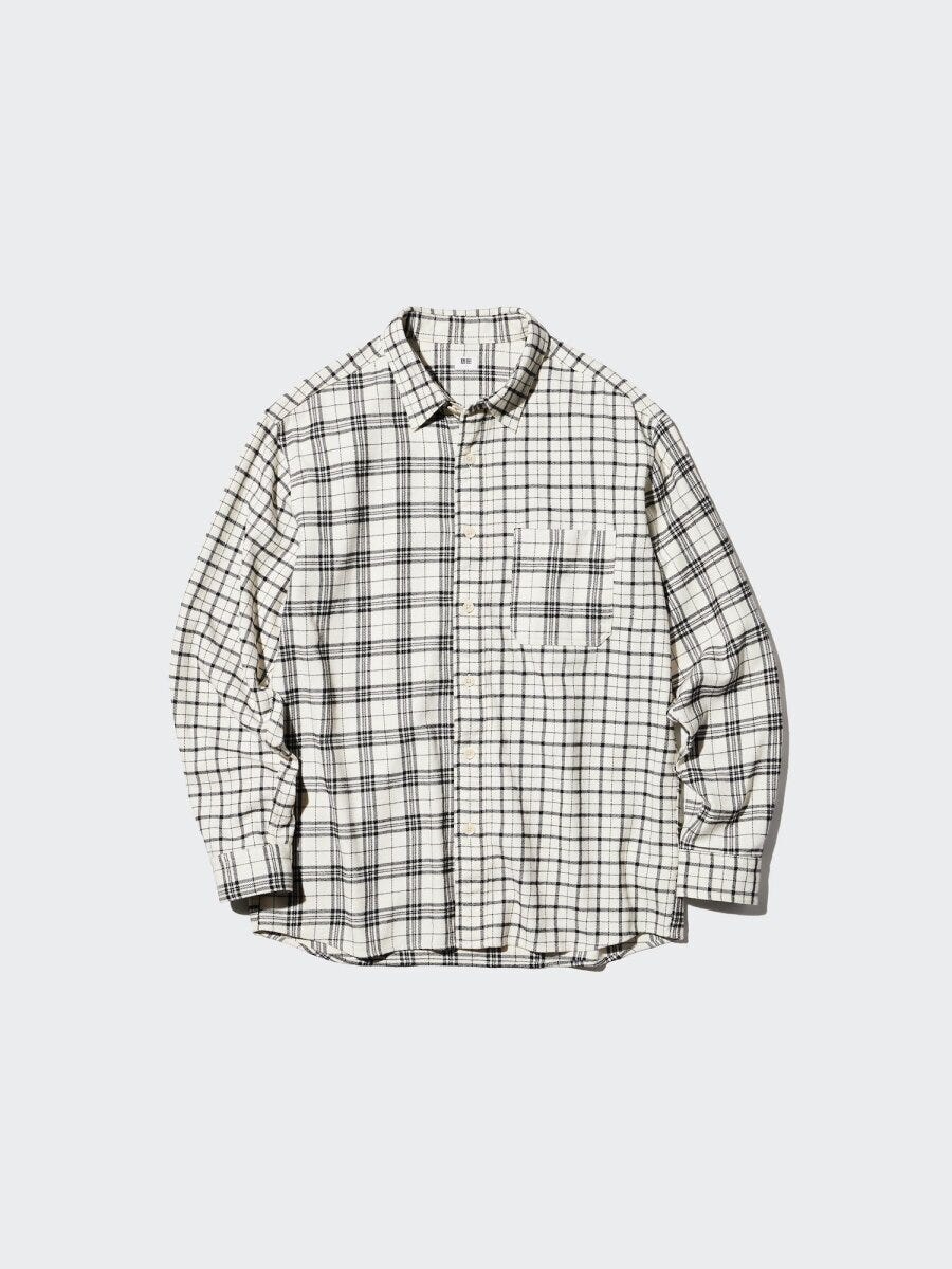 2026ユニクロ女性おすすめフランネルチェックシャツ