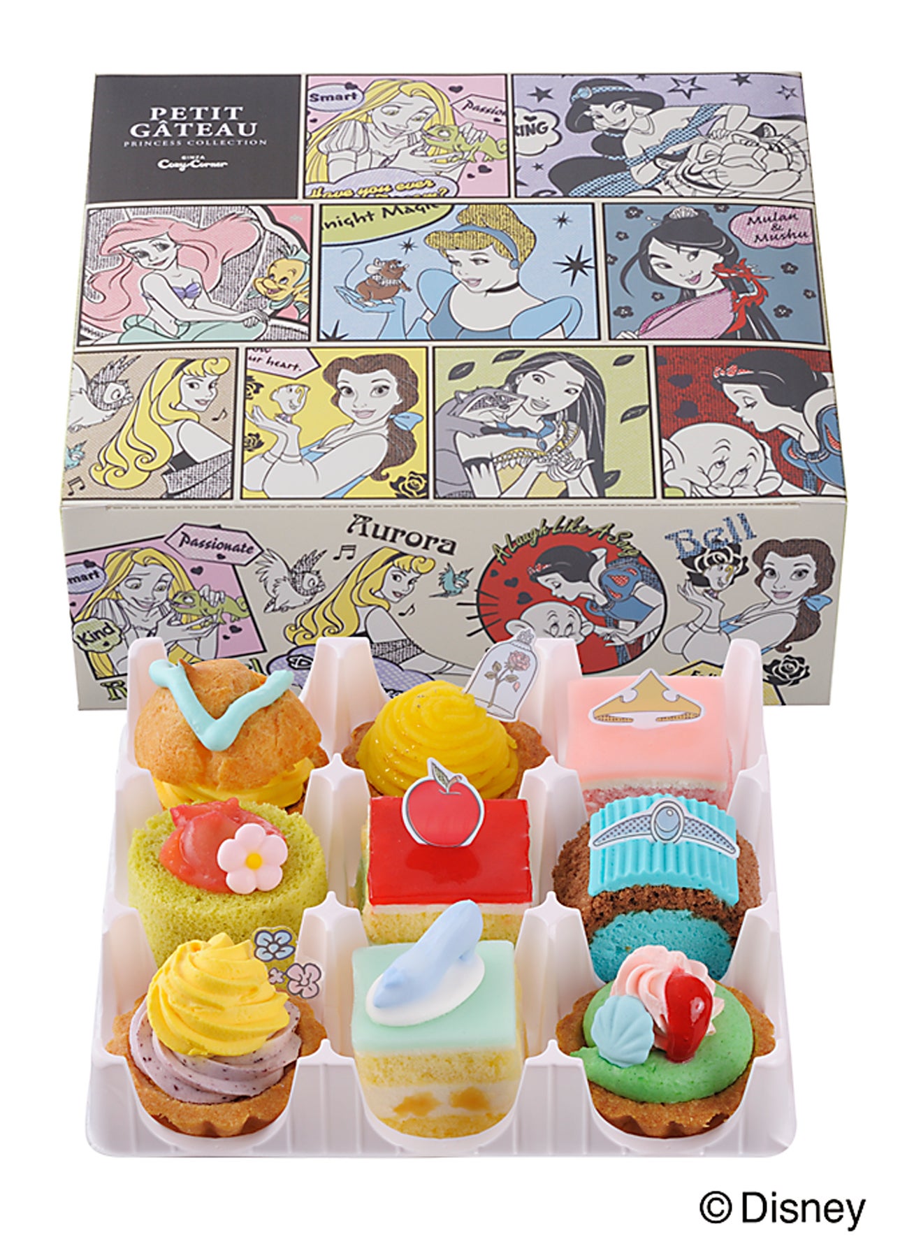 プチガトー ディズニー・プリンセスコレクション(9個入)￥2,100（税込￥2,268）
