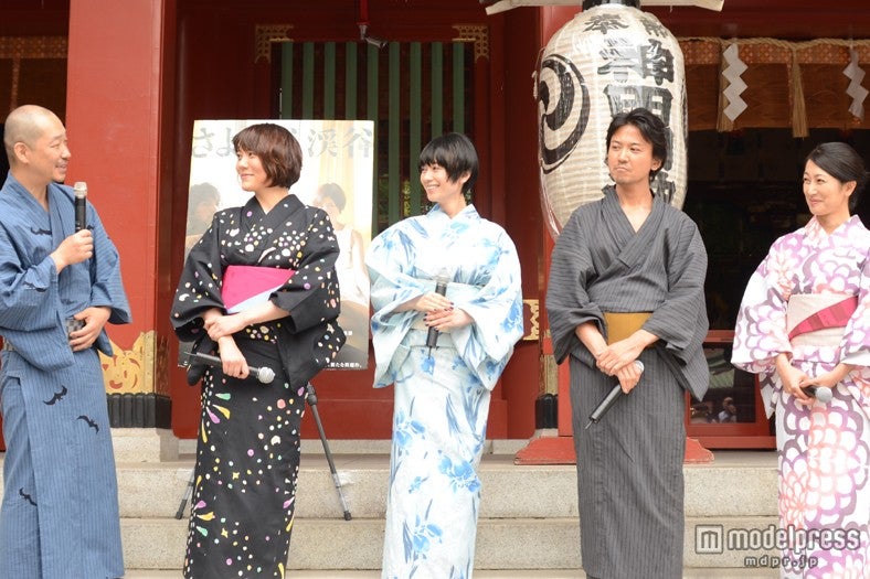 （左から）大森立嗣監督、鈴木杏、真木よう子、大西信満、鶴田真由