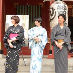 (左から)大森立嗣監督、鈴木杏、真木よう子、大西信満、鶴田真由
