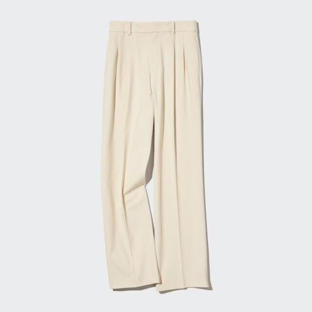 ユニクロ パンツ 2023春 ユニクロ uniqlo レディース おすすめ オススメ コスパ 2023 春 パンツ ボトムス ボトム タックワイドパンツ 美脚 スタイルアップ