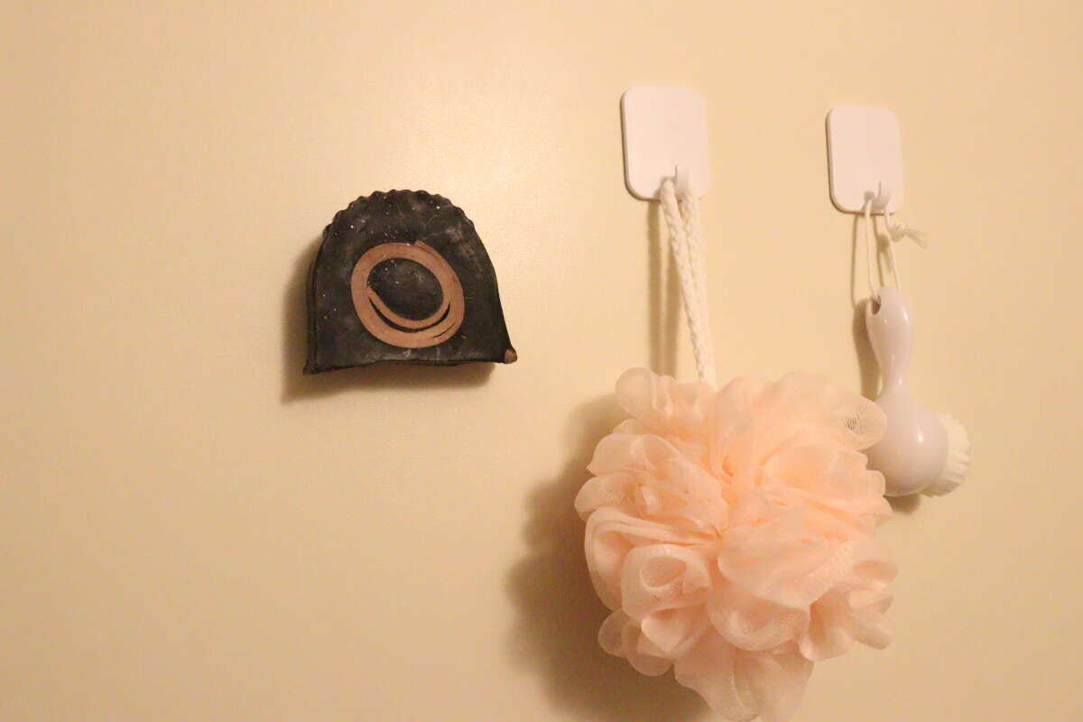 どこでも石けんホルダー（バス用マグネット）　使用例