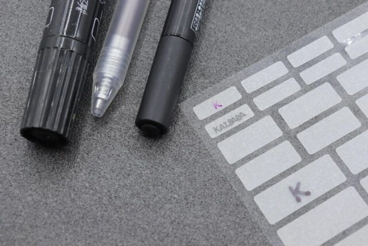 ダイソー　半透明シール（長方形）　書き込み