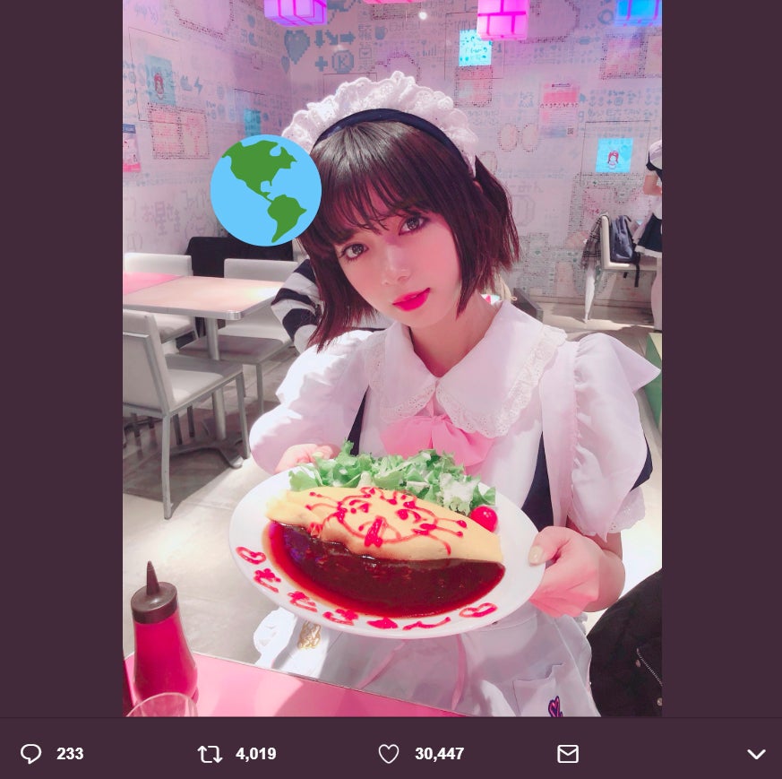 池田エライザ、メイド姿公開「もえもえきゅんやりました」 圧倒的可愛さに絶賛相次ぐ