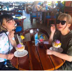 (左から)MAMI、きゃりーぱみゅぱみゅ/公式ブログ(LINE)より