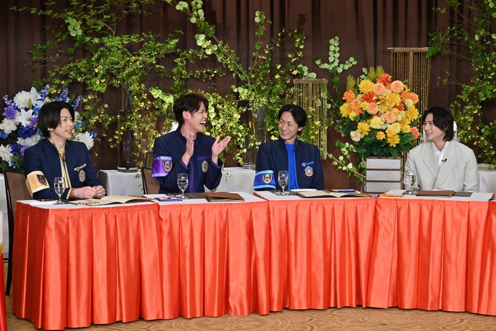 増田貴久、宮野真守、矢部浩之、平野紫耀(C)日本テレビ