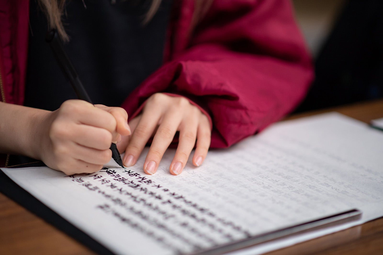 写経を体験 （C）MBS