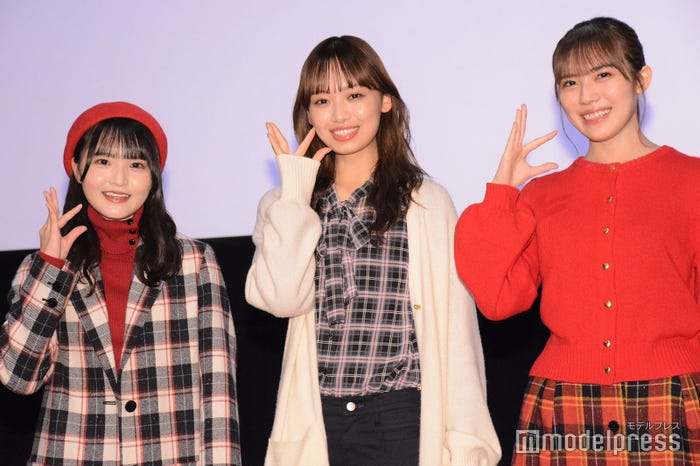 高瀬愛奈、濱岸ひより、森本茉莉/日向坂46(C)モデルプレス