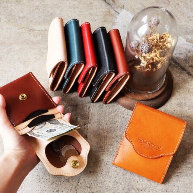 minne　ミニ財布　まとめ　【送料無料】薄型コンパクト財布（サイドオープン）/栃木レザー6色展開　Freaks&co.