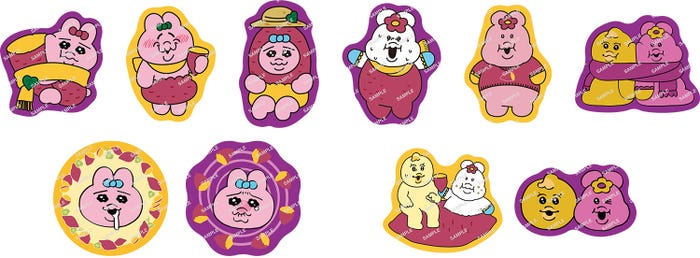 コラボ限定お芋ピック(全10種)イメージ(提供写真)