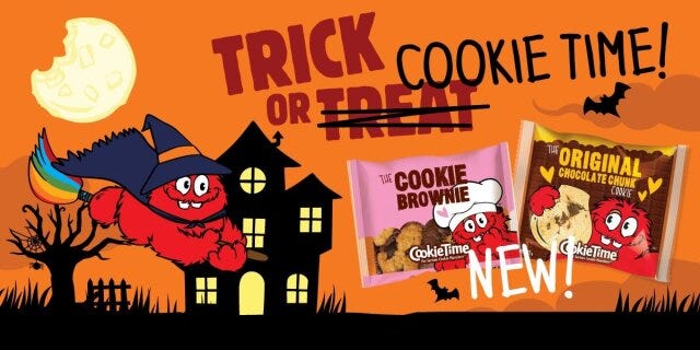 セブン-イレブンのハロウィン仕様のクッキータイム商品