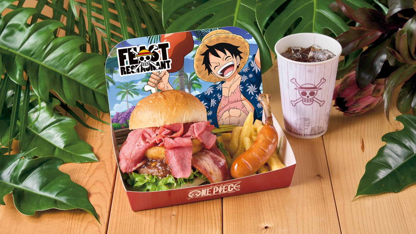 ルフィのスタミナ・ビーフバーガーセット／画像提供：ユニバーサル・スタジオ・ジャパン