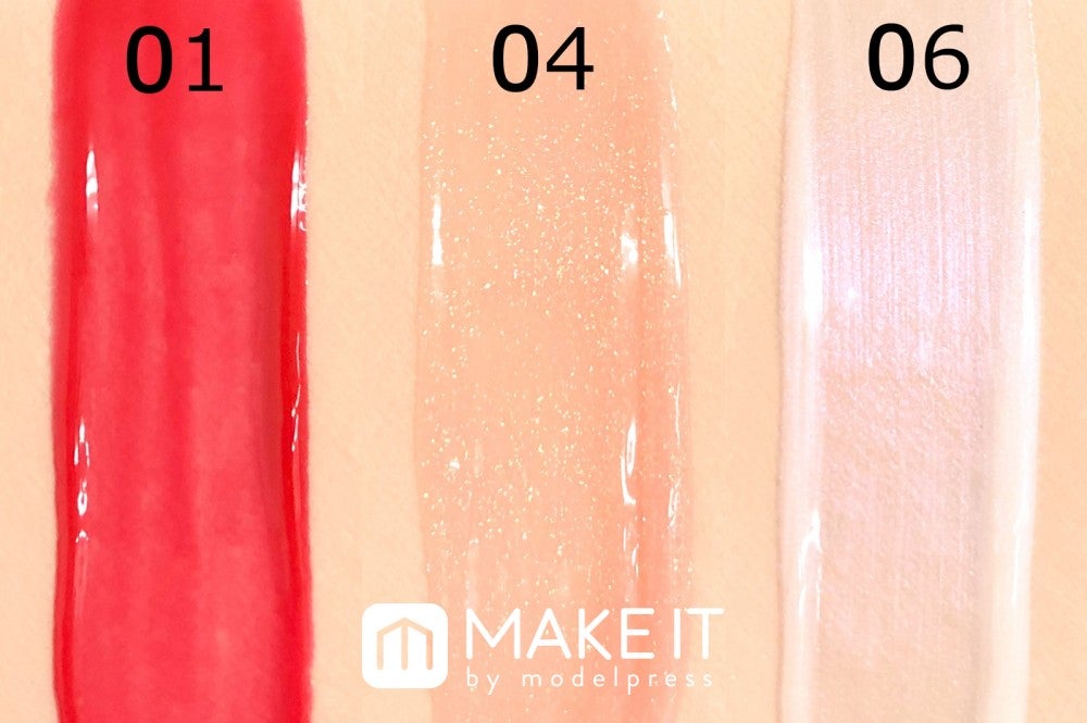 レ・メルヴェイユーズ ラデュレ／リップ グロス／（左から）01、04、06 (C)メイクイット
