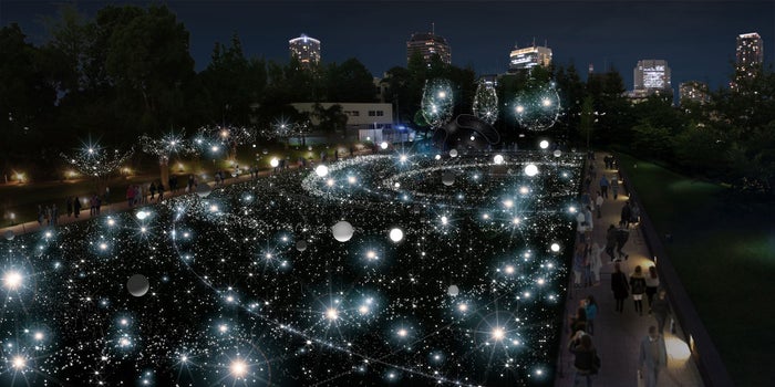 今年初登場の光るバルーンを約100個設置（イメージ）／画像提供：東京ミッドタウンマネジメント