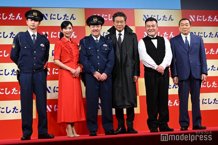 (左から)綱啓永、黒木瞳、西村誠司氏、船越英一郎、山崎弘也、見城徹氏(C)モデルプレス