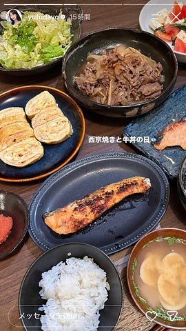由布菜月Instagramストーリーズより