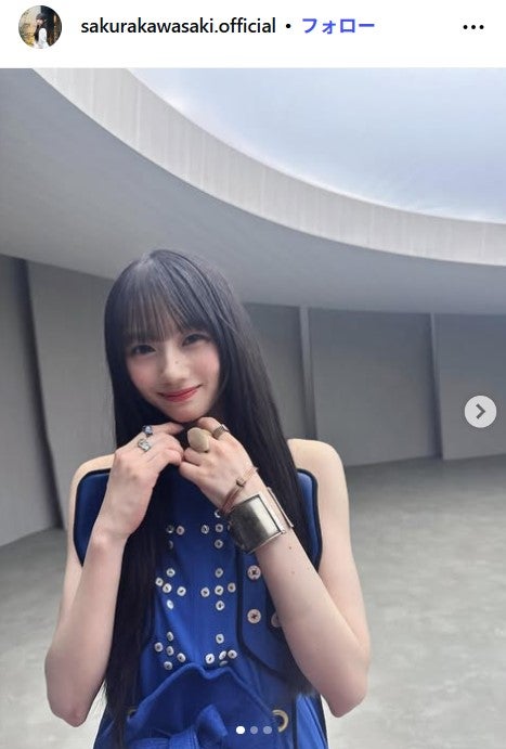 川﨑桜　直筆サイン　生写真　same numbers 乃木坂配信中　MV衣装 27時間限定!!】「乃木坂46分TV生配信！」を記念して39thシングル