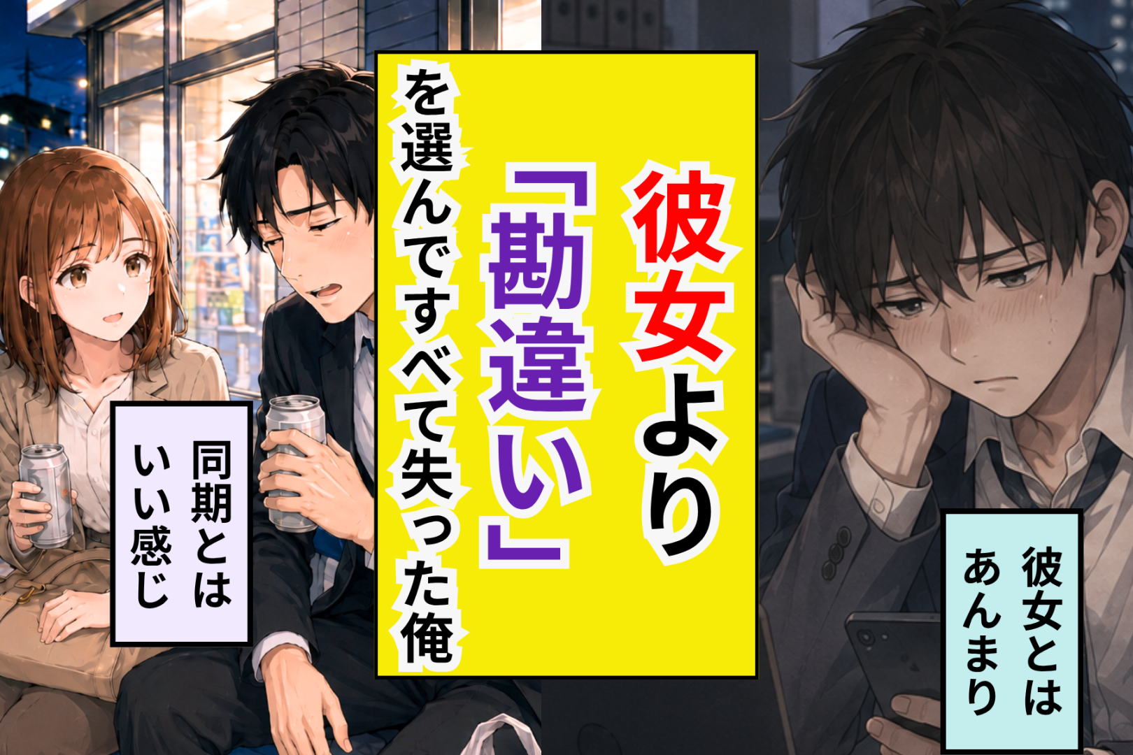 遠距離の彼女に『疲れた』としか返信しなかった俺が、近くの同期に目がくらんだ結末