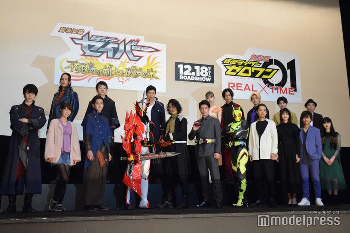 (上段左から)岡宏明、富樫慧士、生島勇輝、井桁弘恵、岡田龍太郎、砂川脩弥、桜木那智、杉原輝昭監督(下段左から)青木瞭、川津明日香、山口貴也、内藤秀一郎、谷口賢志、伊藤英明、高橋文哉、福士誠治、山崎紘菜、中川大輔、鶴嶋乃愛(C)モデルプレス