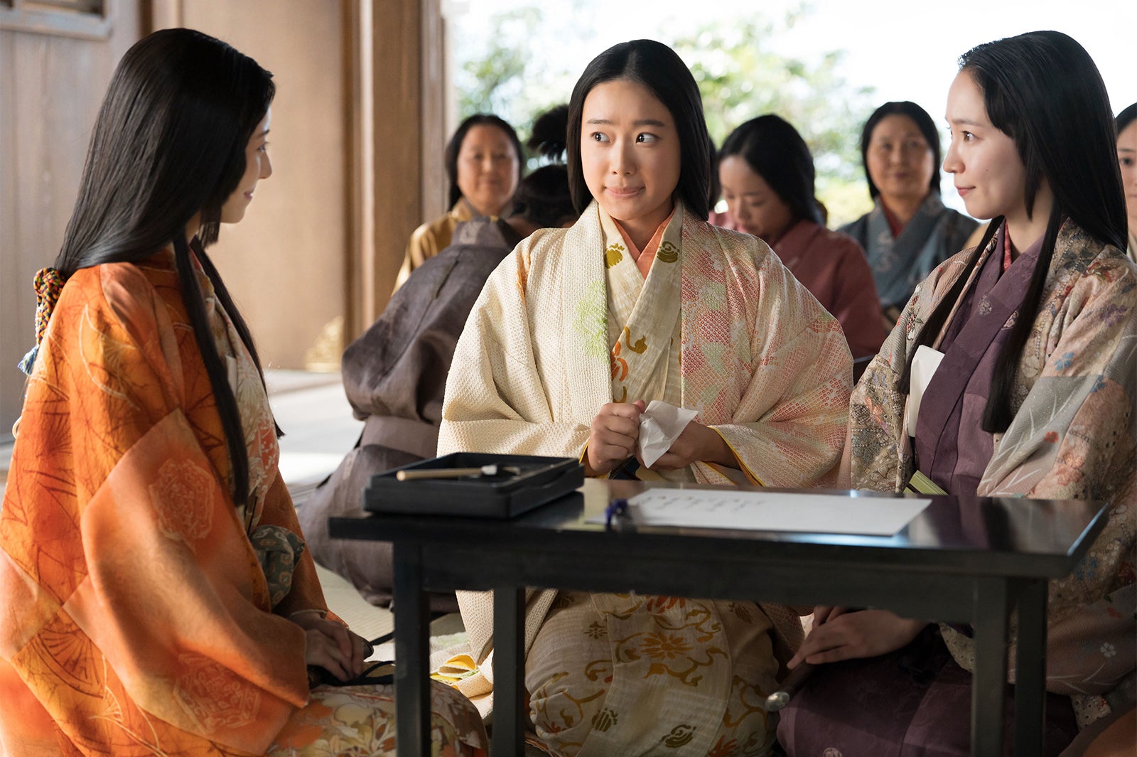 浜辺美波、倉沢杏菜、吉岡里帆「豊臣兄弟！」第20話（C）NHK