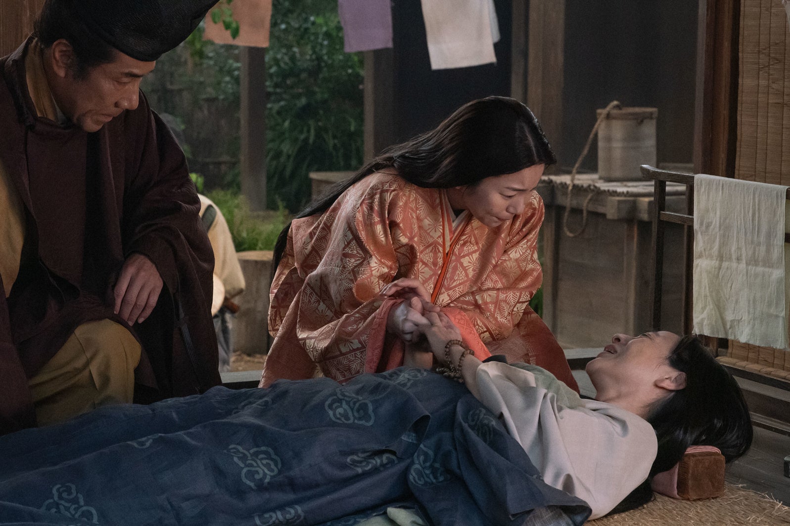 岸谷五朗、野村麻純、藤倉みのり「光る君へ」第12話より（C）NHK