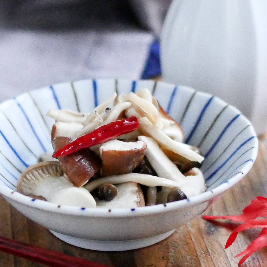 レンジで簡単!きのこの浅漬け