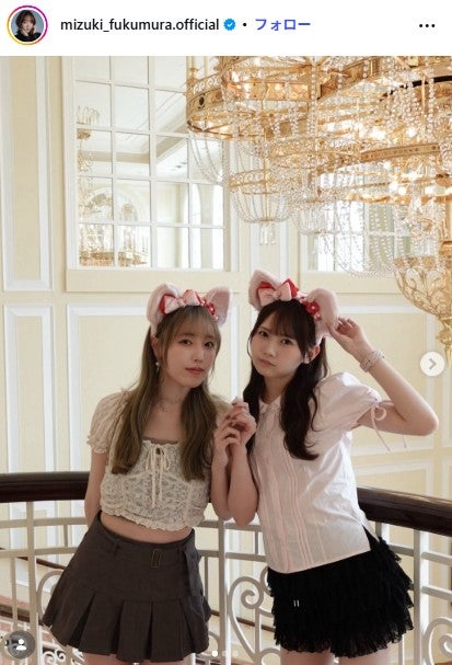左から譜久村聖、岡村ほまれ／譜久村聖Instagramより