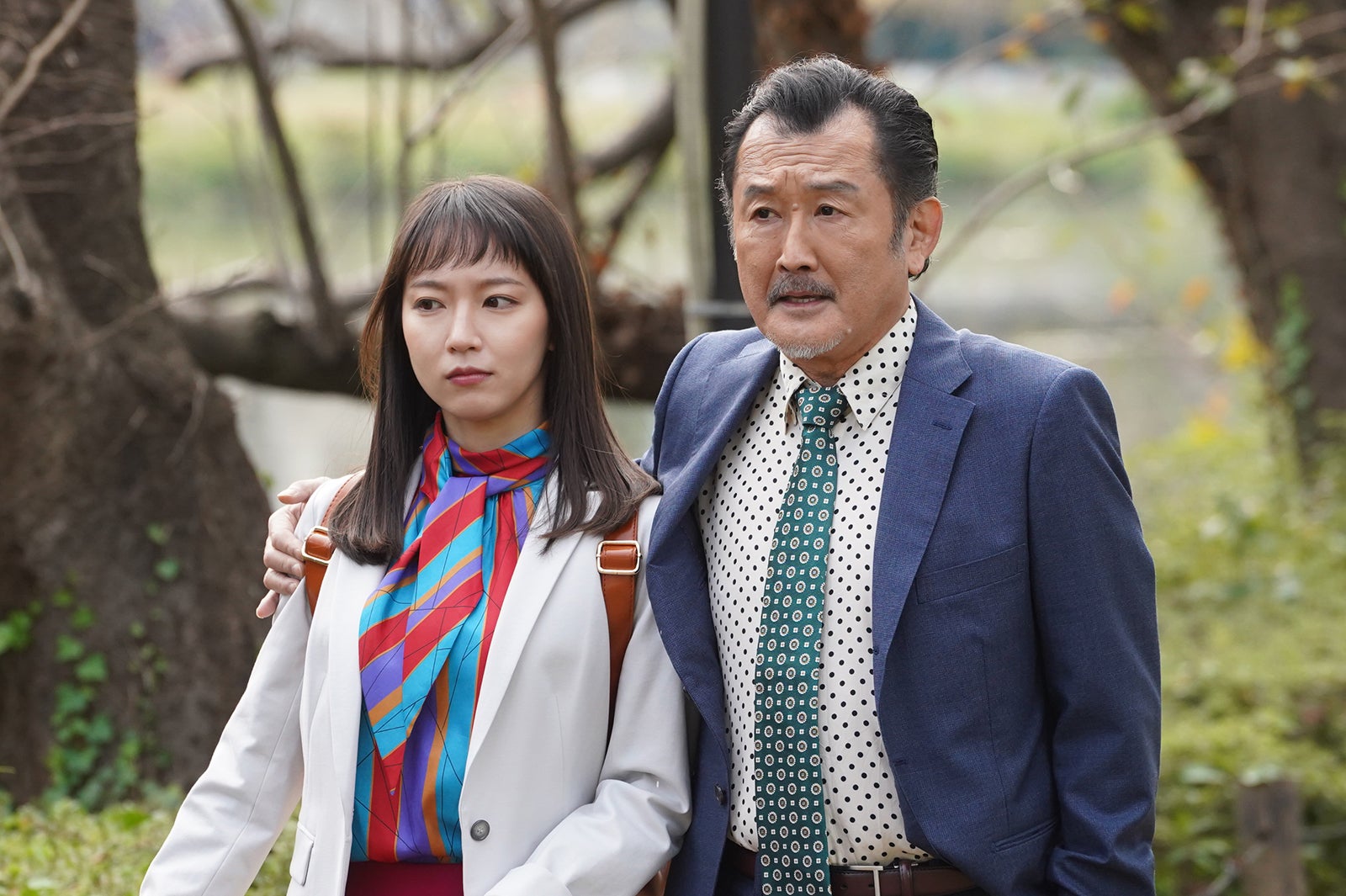 吉岡里帆、吉田鋼太郎 （C）テレビ朝日